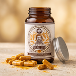 Guru Ji's Gurkemeje – kapsler og glas