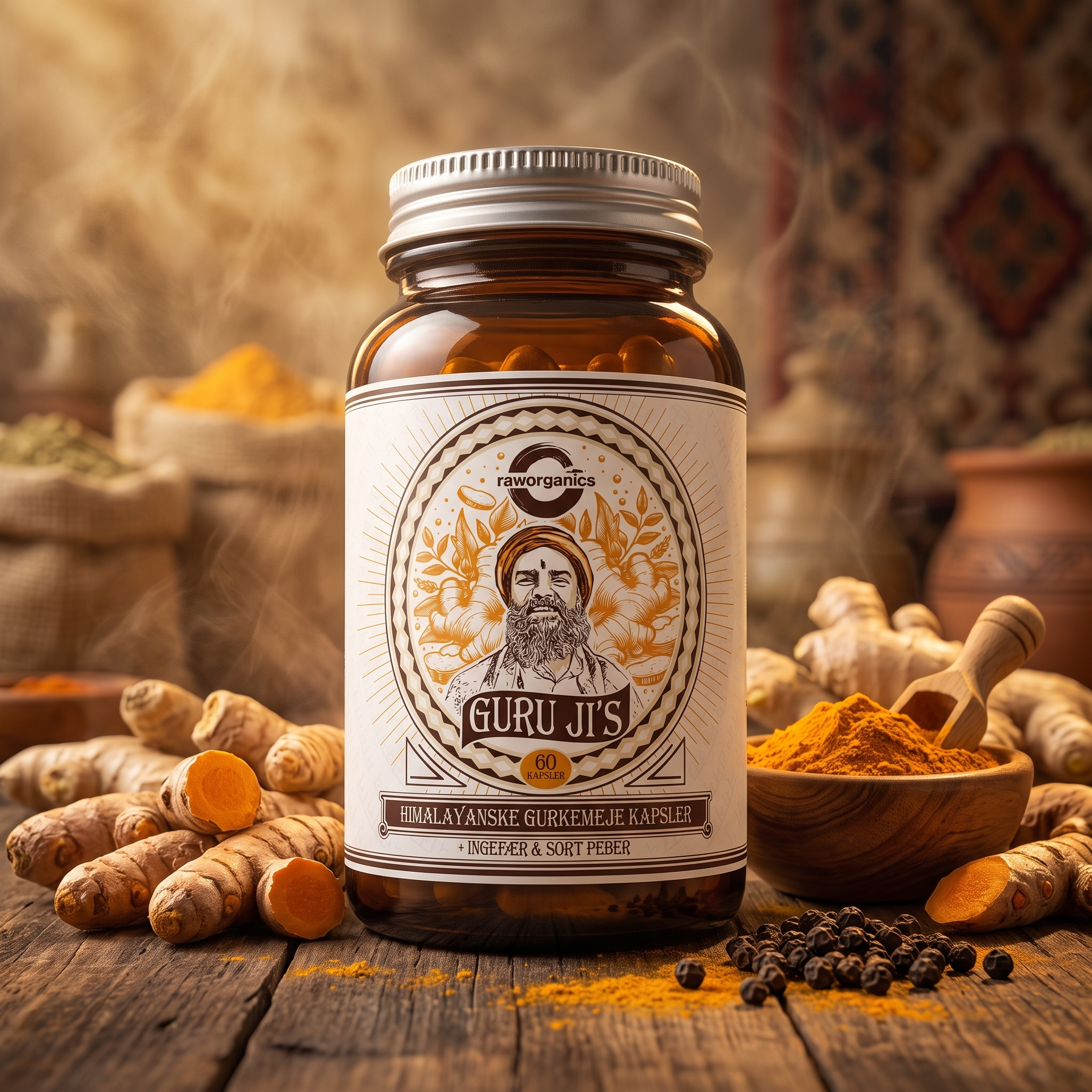 Guru Ji's Gurkemeje – produktbillede i naturlige omgivelser