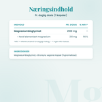 Magnesium glycinat – næringsindhold pr. daglig dosis