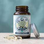 Vegansk Alge Omega 3 – kapsler og glas