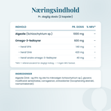 Vegansk Alge Omega 3 – næringsindhold pr. daglig dosis