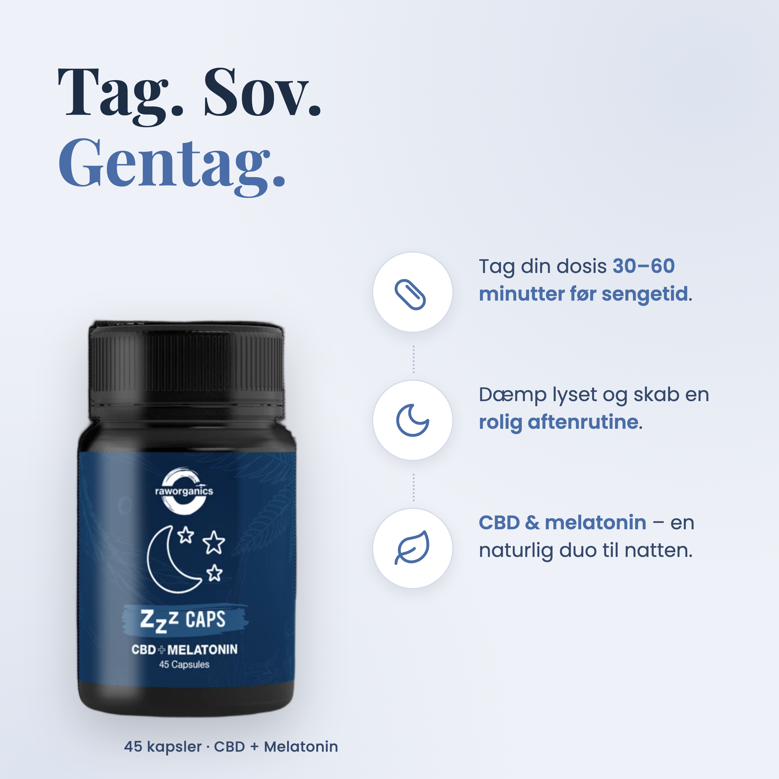 Zzz kapsler med CBD og melatonin – sådan bruger du produktet